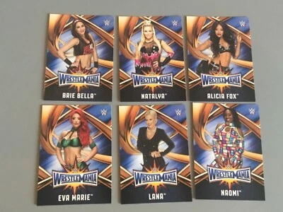 2017 TOPPS WWE Road to Wrestlemania 6 card diva lot sequential 42- 47 - Image 1 of 2