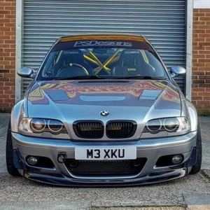 BMW E46 M3 CSL FRONTLIPPE SPOILER SPLITTER GLOSSY BLACK / SCHWARZ GLÄNZEND - Imagen 1 de 5