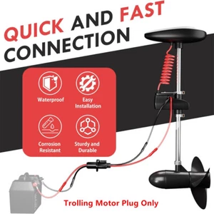 2 Wire Trolling Motor Plug Trolling Motor Socket For Marine Boats and Kayaks - Picture 1 of 5