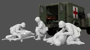 WWII US Field Hospital - Aid Men - 5 Figure Set - Picture 1 of 9