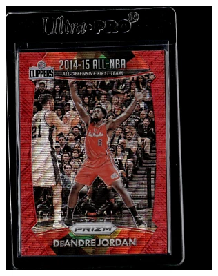 2015 Panini Prizm #393 DeAndre Jordan Ruby Wave Prizms /350 - Image 1 of 2