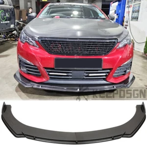 Kit divisor alerón labial parachoques delantero fibra carbono para Peugeot 306 308 2009-2021 - Imagen 1 de 10