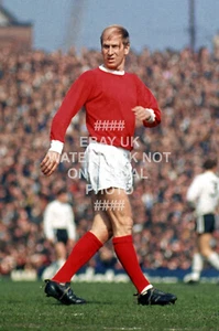 BOBBY CHARLTON 1968 ACTION FOTO STAMPA UOMO UTD MANCHESTER UNITED - Foto 1 di 1
