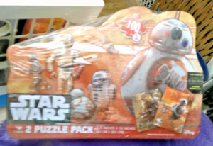 BRAND NEW STAR WARS 2 PUZZLE PACK 100 pieces Droids & Chewbacca Collectible Tin - Picture 1 of 2