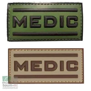 3D Patch MEDIC 3,5 x 7cm Abzeichen Aufnäher Emblem Sanitäter Gummi - Bild 1 von 6