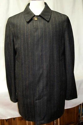 Abrigo reversible John Nordstrom para hombre lana carbón y sarga negra-nuevo sin etiquetas-38S Foto 1 de 4