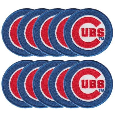10 pcs Chicago Cubs Baseball Logo Size 2.6"x2.6" Sew Iron On Embroidery Patches - Image 1 of 4