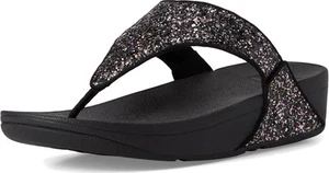 Fitflop Lulu Multi Tonal Black Multi Womens Glitter Slides Sandals - Picture 1 of 7