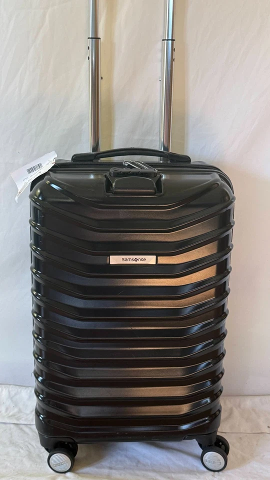 $480 SAMSONITE Spin Tech 5 Carry-On Spinner Luggage Black 20" - Image 1 of 4