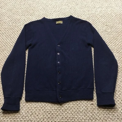 Vintage Sears Sportswear Sweater Mens Small Button Cardigan Acrylic 70s 80s - Image 1 of 4