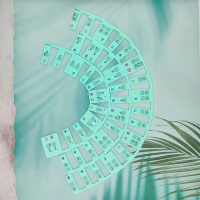 88 Keys Removable Silicone Piano Keyboard Note Labels Durable Piano Sticker - image 1 of 4