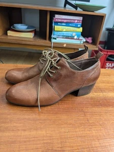 Django & Juliette Minion Brown Leather boots Sz 42 - Picture 1 of 5