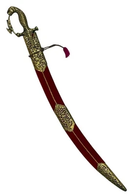 Espada Royal Rajpur cerimônia de casamento Shahi Talwar aparência dourada comprimento do punho 34"" - Imagem 1 de 4