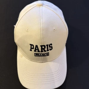 Paris France Womens fit Hat White NEW - Picture 1 of 6