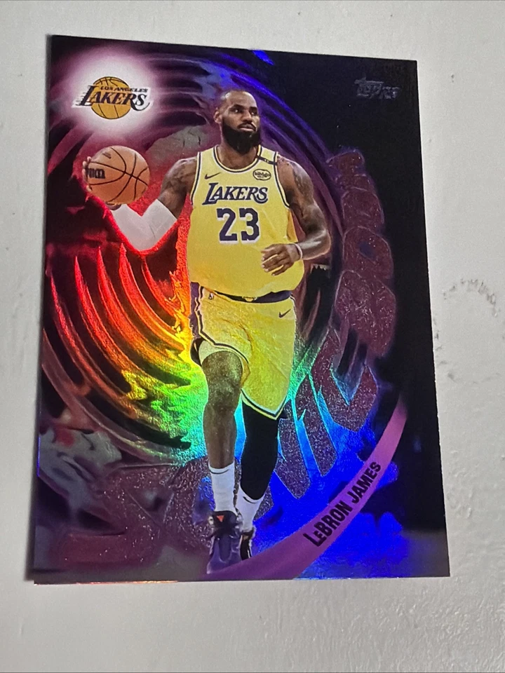 2025-26 Topps #SB-1 LeBron James Sonic Boom Refractor  Los Angeles Lakers SP - Image 1 of 4