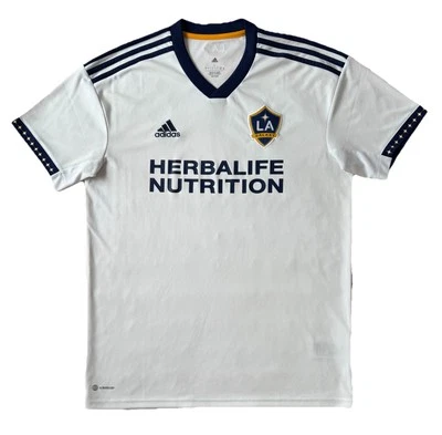 Adidas 2022 Los Angeles LA Galaxy Home Football Jersey MLS White L - P2P: 22” - Image 1 of 4