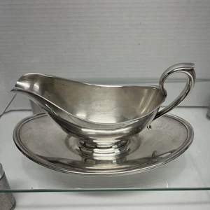 Gorham Gravy Silver Dispenser With Attached Plate YC430 - Picture 1 of 9