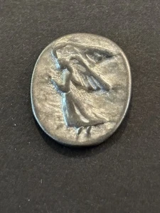 Vintage Religious Silver Tone Guardian Angel Medal Pocket Token Prayer Coin - Picture 1 of 3