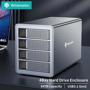 2/4/5 Bay USB3.0 Type B Hard Drive Enclosure External For 2.5&3.5" SATA HDD SSD - Picture 1 of 9