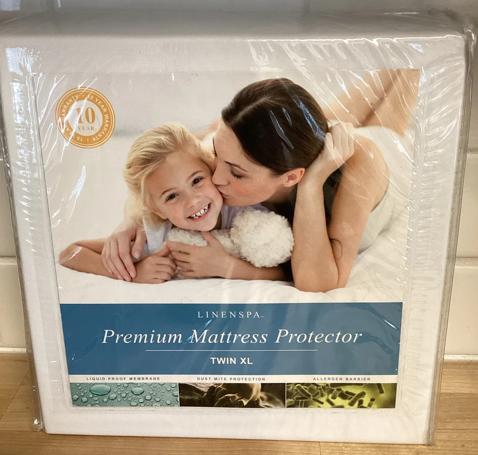 Linenspa Premium Smooth Fabric Mattress Protector 100 Waterproof Hypoallergenic