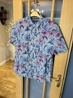 Maine Of New England Shirt Large FLORAL Pure, Cotton, Short Sleeve