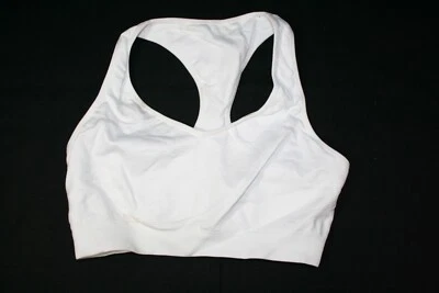 Sujetador deportivo sin aros sin costuras 104X04 Hanes B0820 MD blanco nuevo sin etiquetas Foto 1 de 2