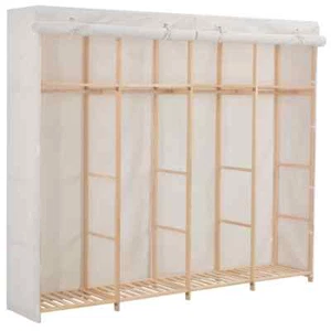 vidaXL Armadio Bianco 200x40x170 cm in Tessuto - Foto 1 di 5