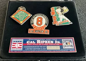 BALTIMORE ORIOLES CAL RIPKEN JR HALL OF FAME INDUCTION LTD EDITION PIN SET - Picture 1 of 1