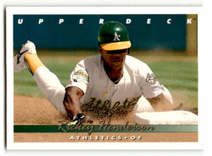1993 Upper Deck #136 Rickey Henderson NM Near Mint Athletics ID:63346