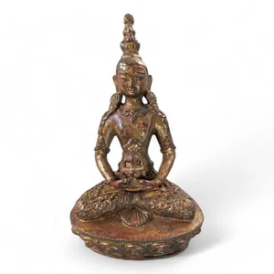 A Gilt Bronze, Lacquered figure of Amitayus,Tibet, 18 th.Century - Picture 1 of 12