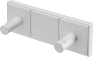 Croydex Portland Double Robe Hook White Pine Wall Mount 70x198x65cm WA992822SD - Picture 1 of 5