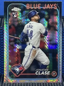 2024 Topps Chrome Update JONATAN CLASE Toronto Blue Jays RC Prism Refractor - Picture 1 of 2