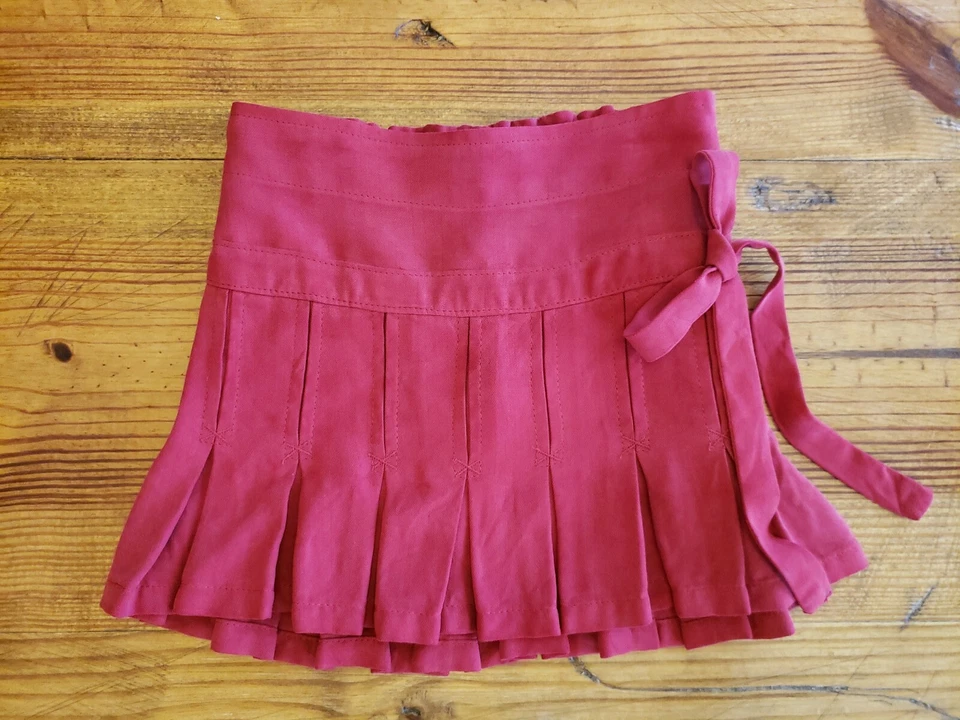 DA-NANG Girls 5 Pleated Flippy Skirt Red - Image 1 of 4
