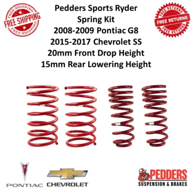 Kit de resorte Pedders Sports Ryder rebajado para Pontiac G8 2008-2009 #PED-804006 Foto 1 de 4