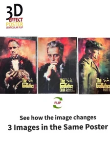 Der Pate - Al Pacino, Marlon - 3D Poster 3DLentikular Effekt - 3 Bilder in einem - Bild 1 von 6