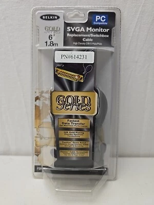 NEW Belkin F2N028-06-GLD Gold Series SVGA Monitor Replacement Cable 6 feet - Image 1 of 4