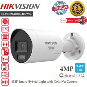 Hikvision 8MP ColorVu3.0 AcuSense PoE Camera 2-Way Audio DS-2CD2047G3-LI2UY/SL - Picture 1 of 16
