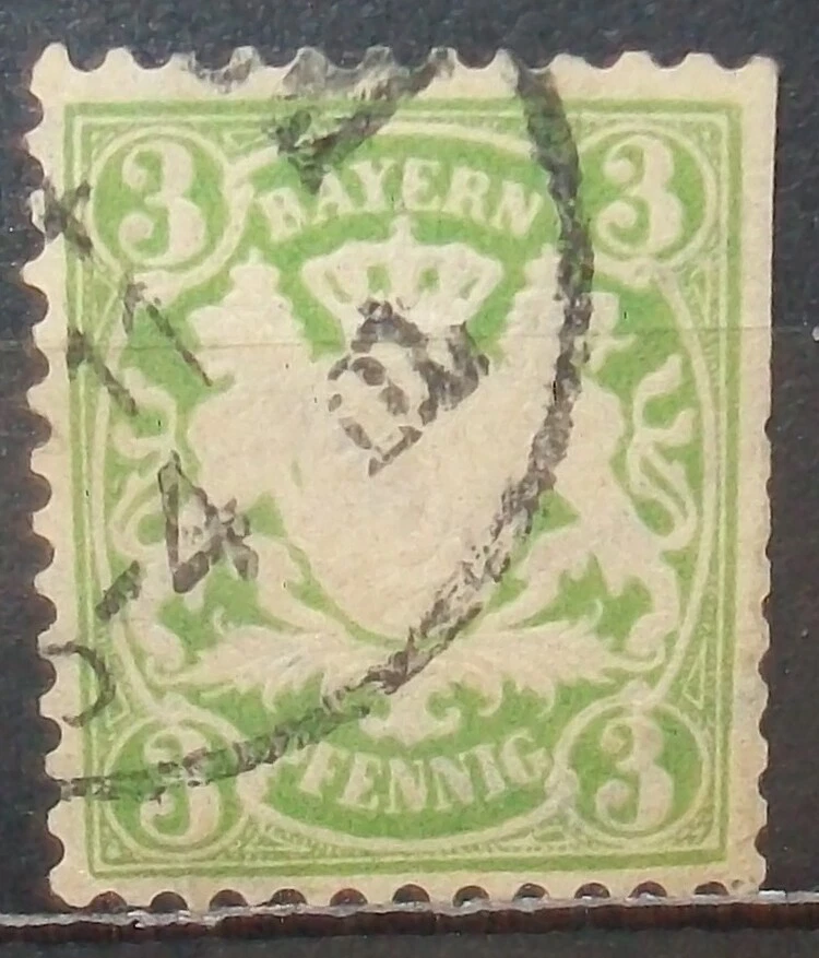 N°418K STAMP DEUTSCHES REICH BAYERN CANCELED Aus - Image 1 of 1