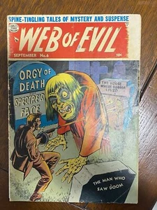 Quality Publications 1953 Web of Evil edición 6 - Imagen 1 de 2
