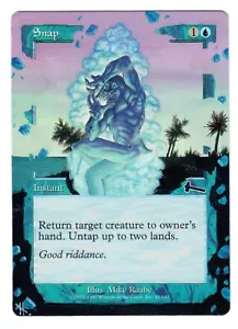 Snap Altered Art Magic MTG Old School Retro Border Hand Painted Urzas Legacy - Picture 1 of 1