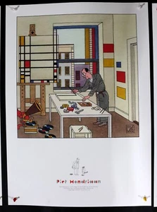 Joost Swarte - Piet Mondriaan - In His New York Studio - 2018 - Offset Poster - Picture 1 of 6