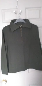 Seasalt Tideline Sweatshirt- Jersey-Collared- Size 20 Bnwt Green - Picture 1 of 7
