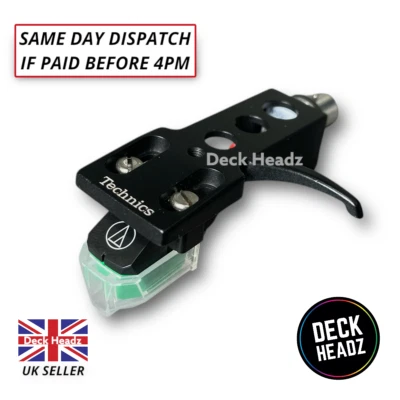 Technics Headshell With Genuine Audio Technica AT-VM95E Cartridge & Stylus OEM - Image 1 of 4