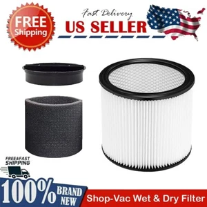 Juego de filtros de cartucho húmedo y seco para Shop-Vac SS16-450 SS16-550A SS16-650C 86EM350 - Imagen 1 de 6