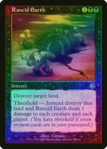 Rancid Earth FOIL Torment LP Black Common MAGIC THE GATHERING - Picture 1 of 1