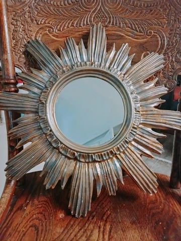 Sunburst Florentine mirror, 1960s, Italy Cover