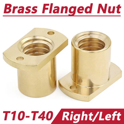 Leadscrew Nuts Brass Flanged Nut T10-T40 Right/Left Hand Trapezoidal Thread Nuts - Image 1 of 4