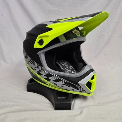 Bell MX-9 MIPS MX Helmet Offset Matte Black/Hi-Viz Yellow Large *NEW DAMAGED BOX Foto 1 de 4