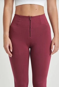 Freddy WR.UP DIWO PRO High Waisted 7/8 Burgundy Pants Size XL (14) - Picture 1 of 10