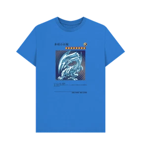 PREMIUM OFFICIAL Yu-Gi-Oh! Yu Gi Oh! Dragon Card Blue T-Shirt - Picture 1 of 3